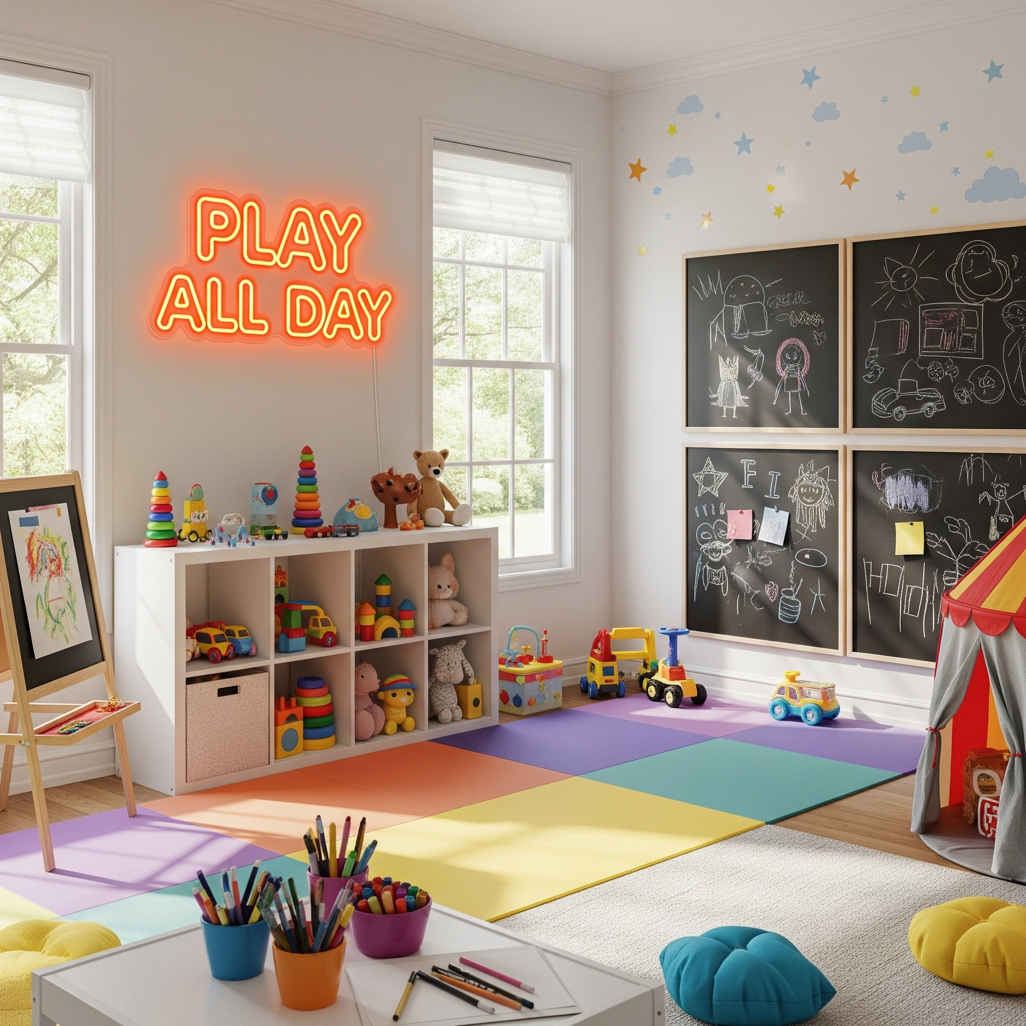 Play All Day Neon Sign