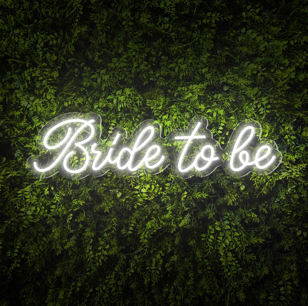 "Bride to be" Words Neon Sign