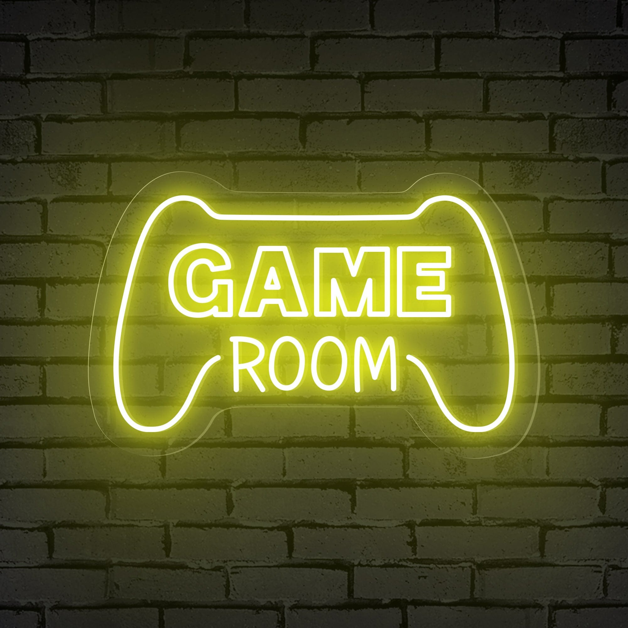 "GAME ROOM" Words Console Controller Neon Sign