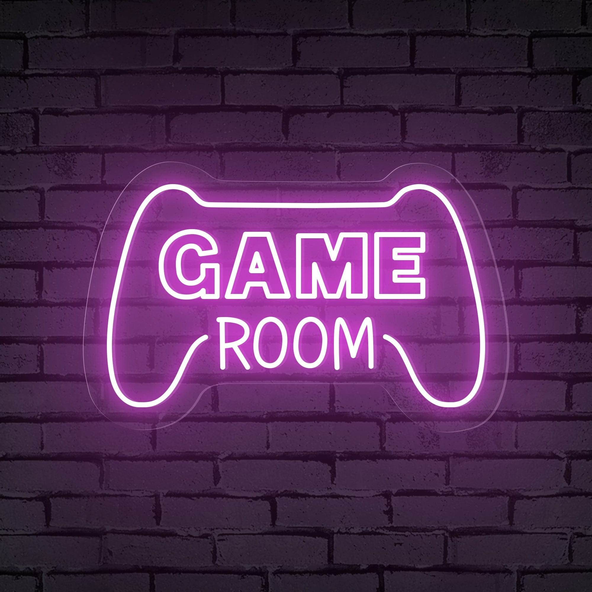 "GAME ROOM" Words Console Controller Neon Sign