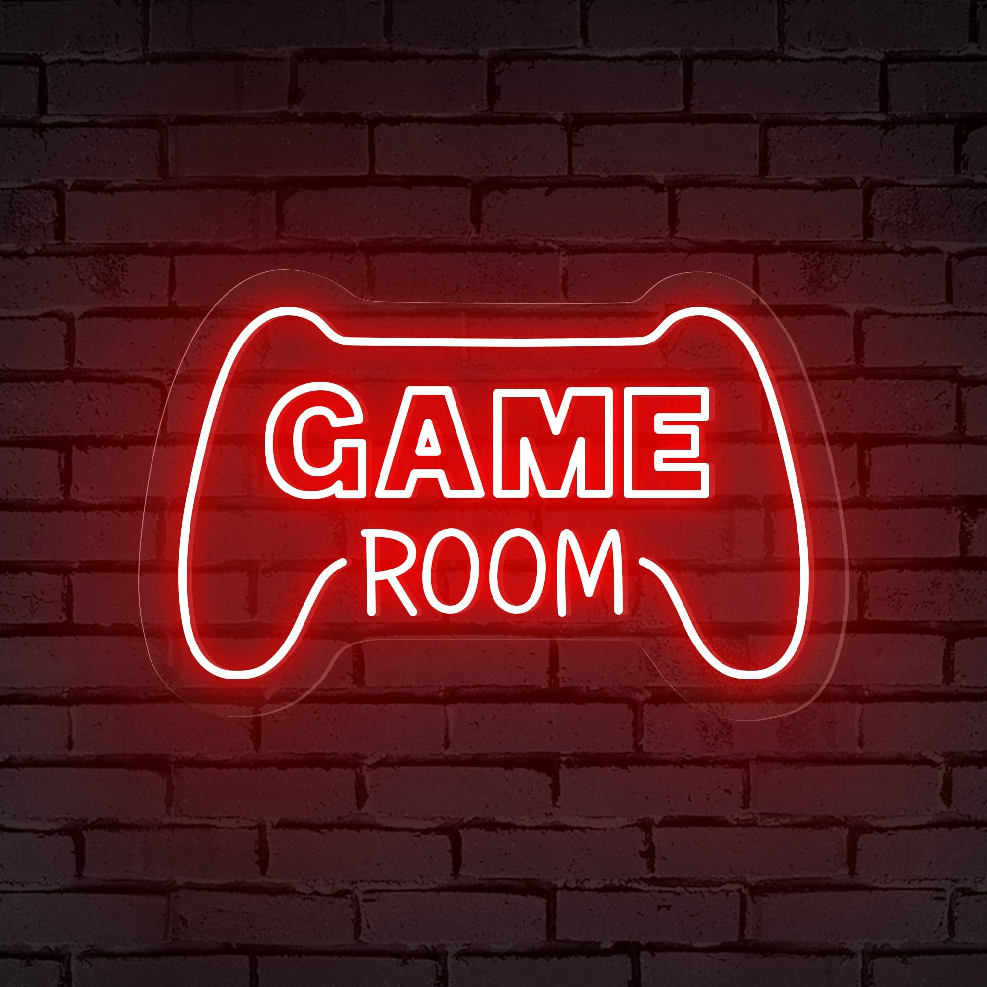 "GAME ROOM" Words Console Controller Neon Sign