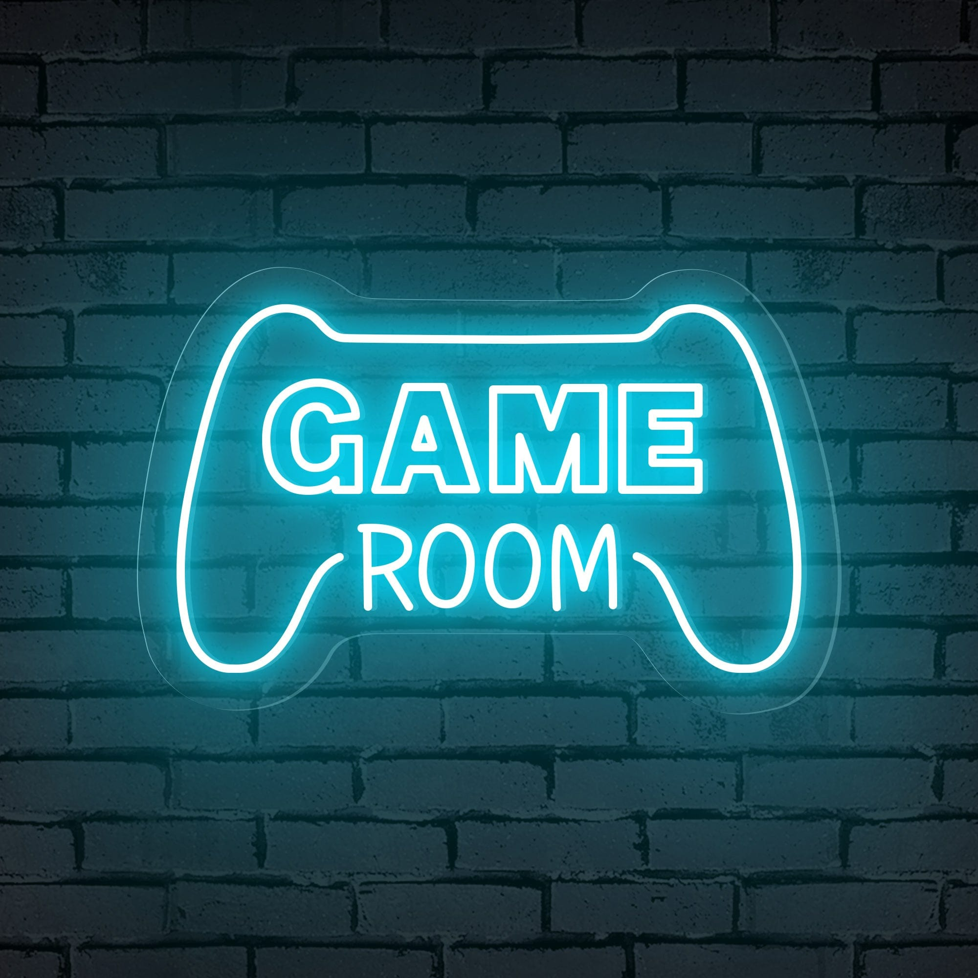 "GAME ROOM" Words Console Controller Neon Sign
