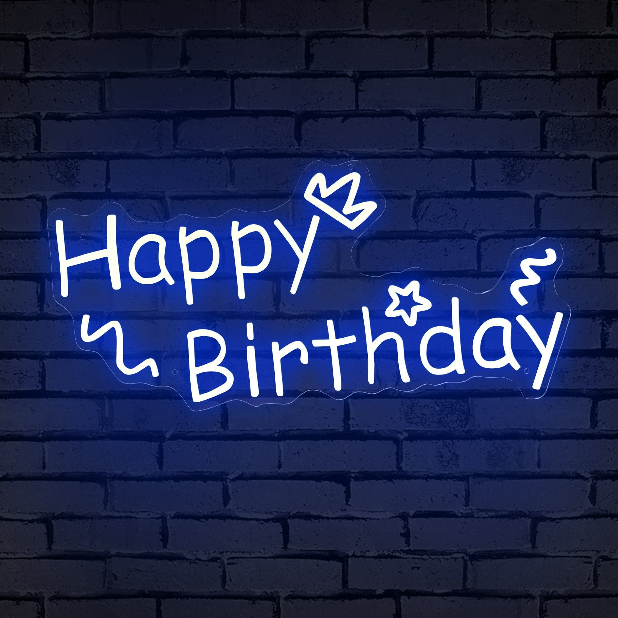 "Happy Birthday" Decorative Words Neon Sign