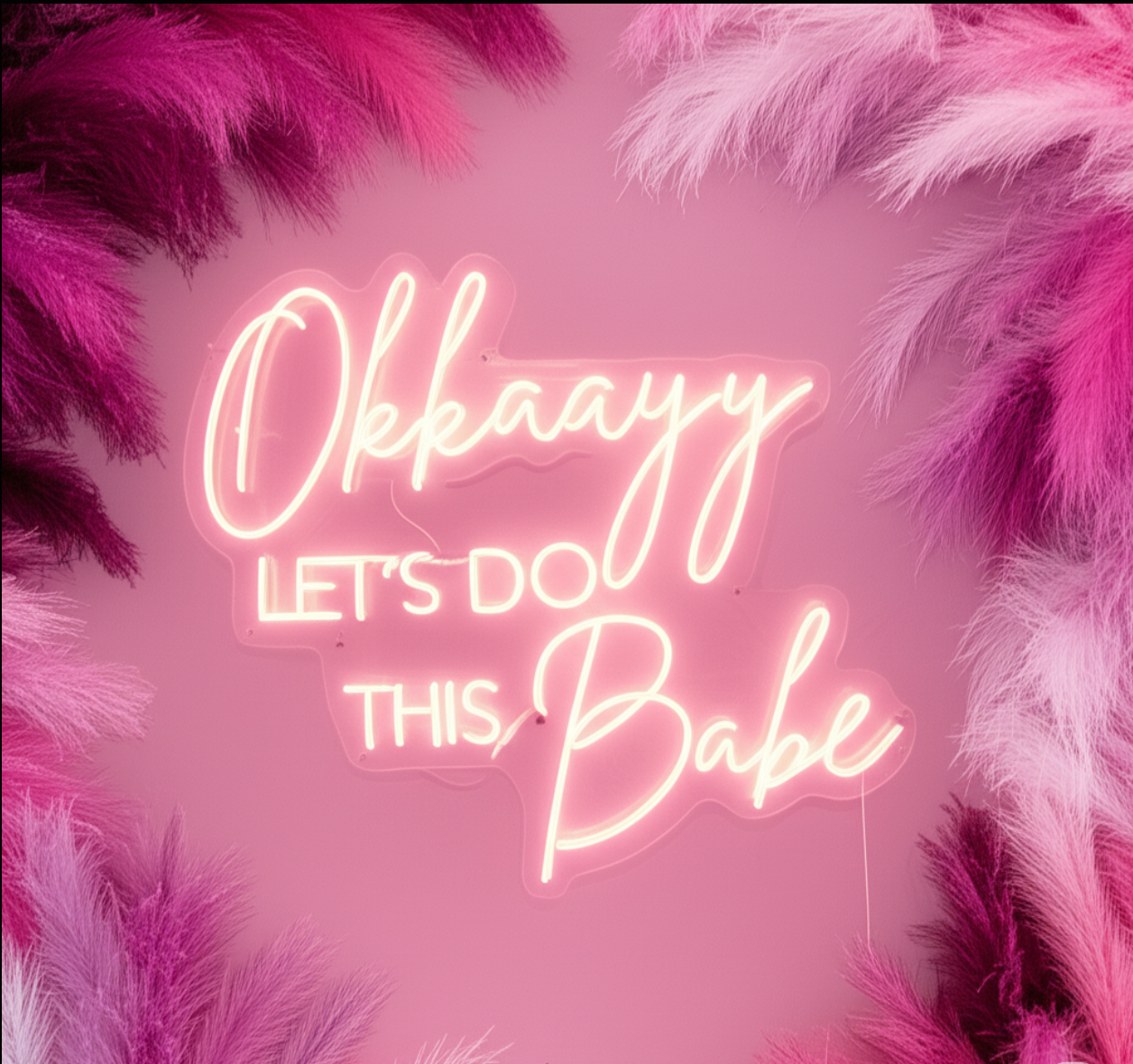 “Okkaayy Let’s Do This Babe” Neon Sign