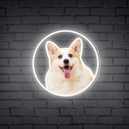 Neon Circle Portrait Personalized Neon Sign