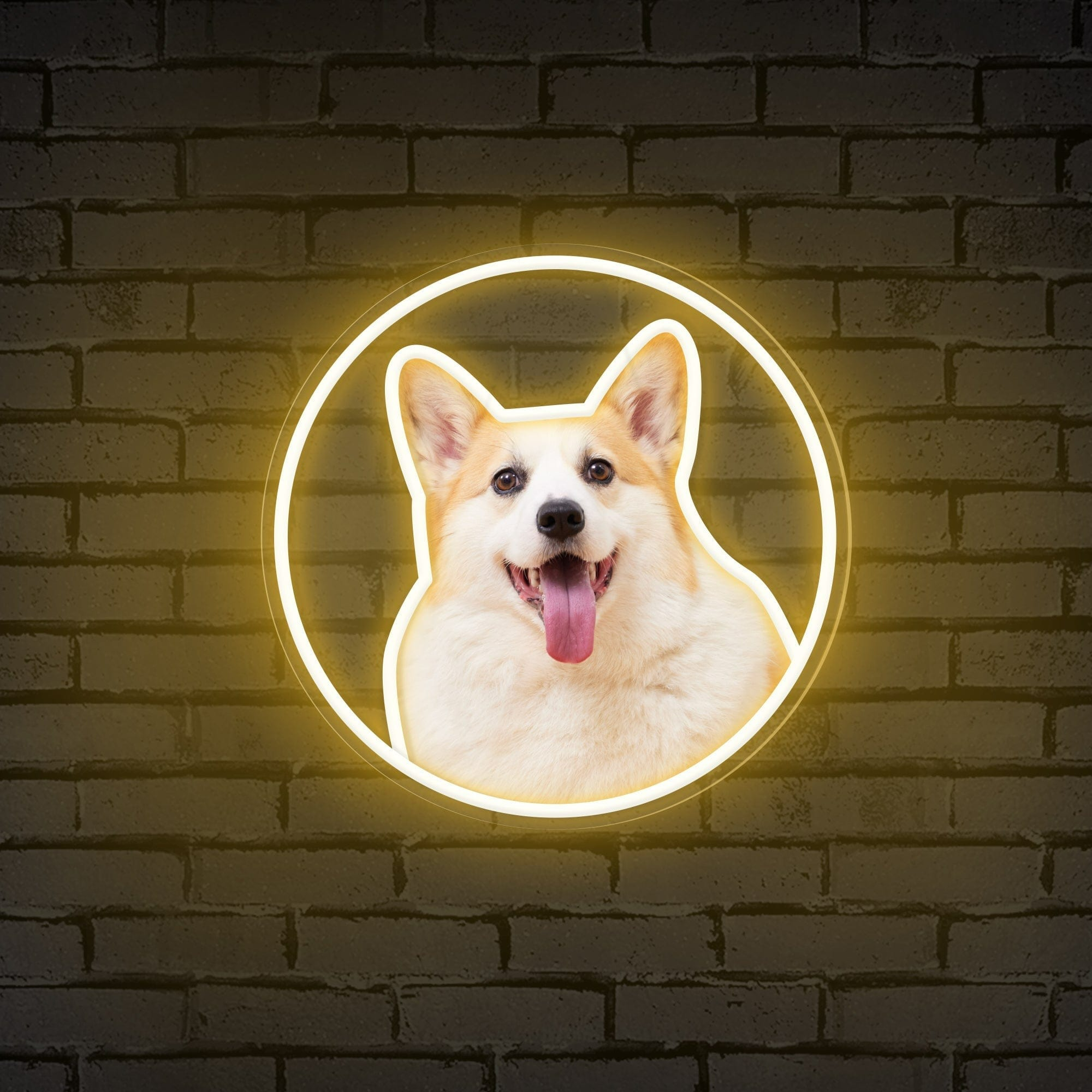 Neon Circle Portrait Personalized Neon Sign