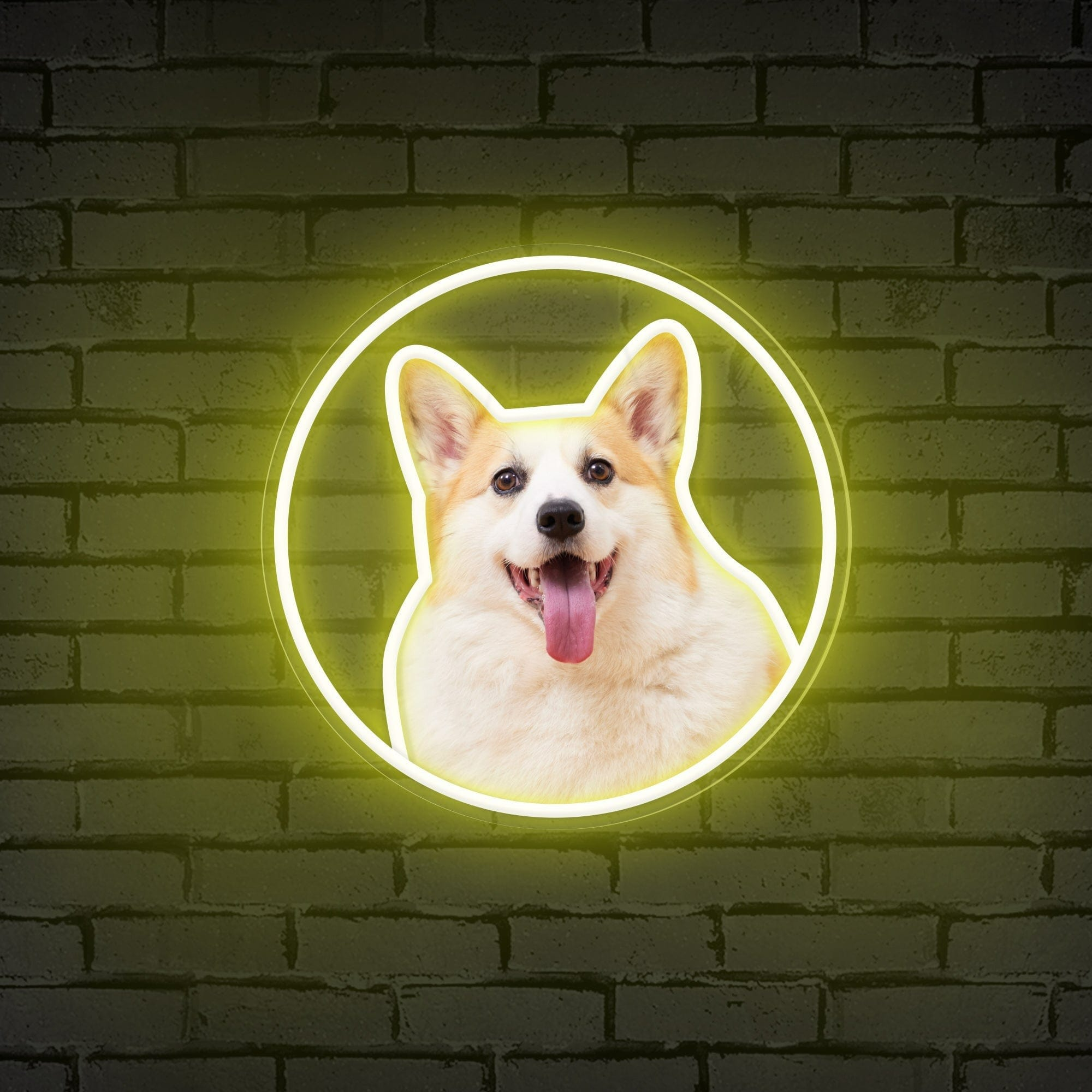 Neon Circle Portrait Personalized Neon Sign