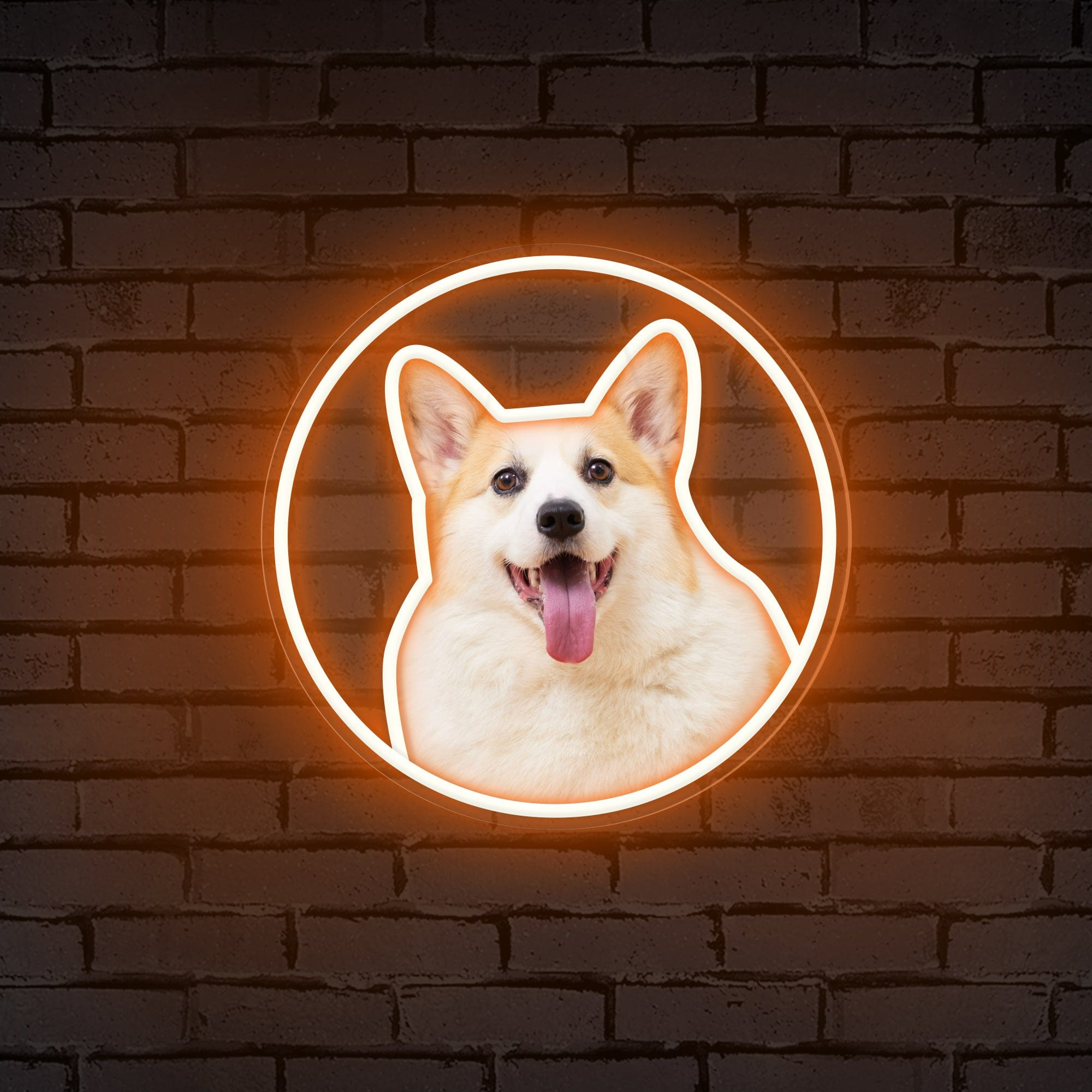 Neon Circle Portrait Personalized Neon Sign