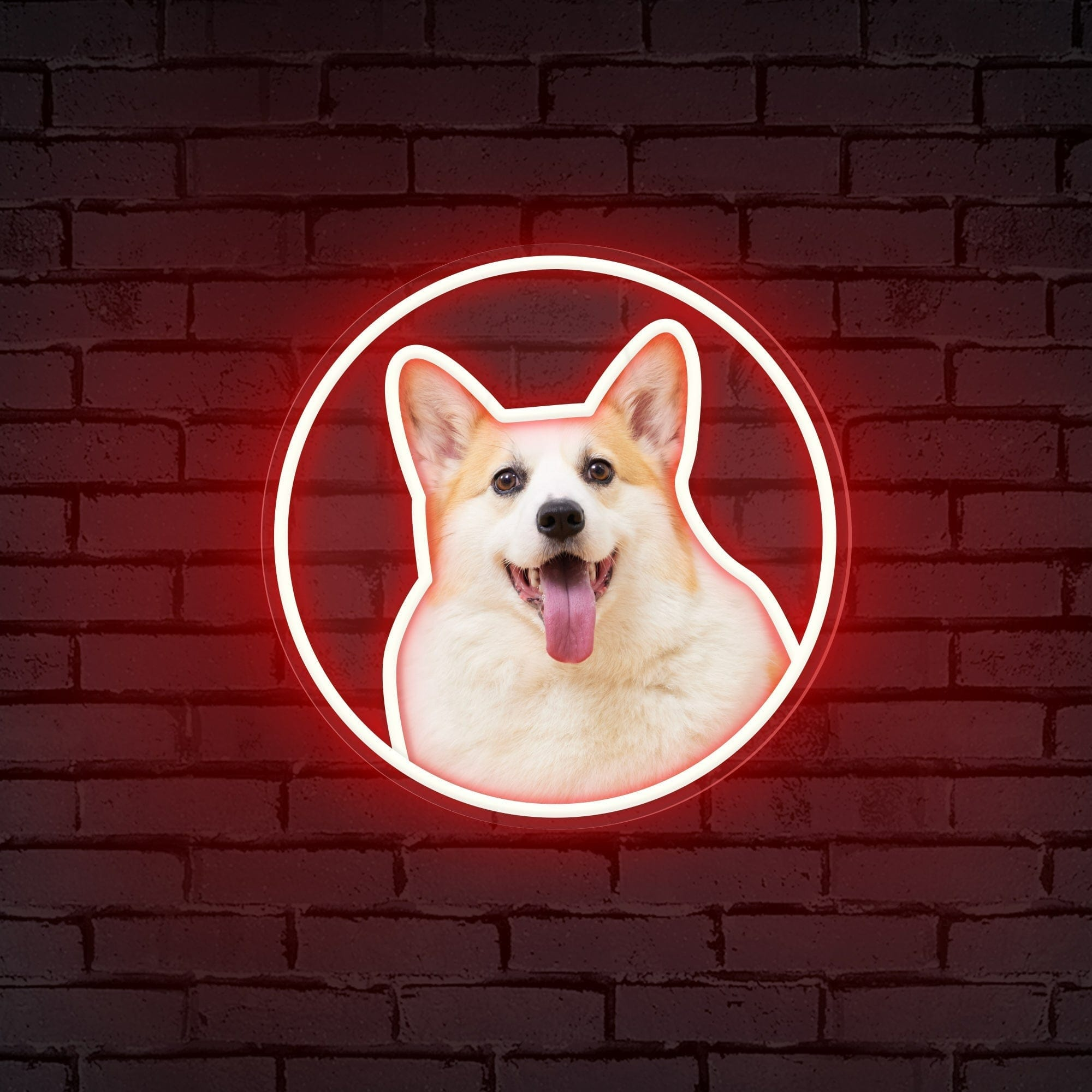 Neon Circle Portrait Personalized Neon Sign
