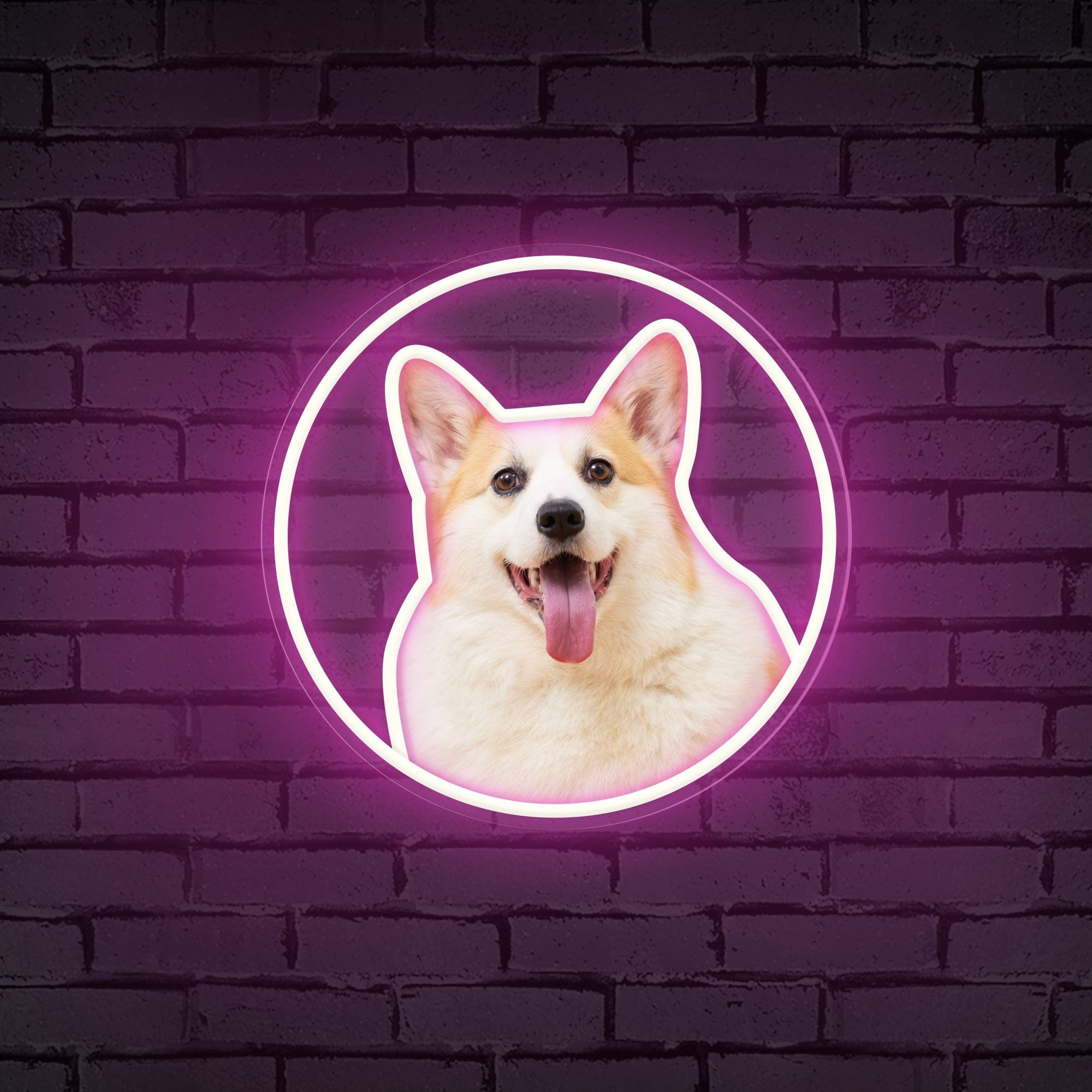 Neon Circle Portrait Personalized Neon Sign