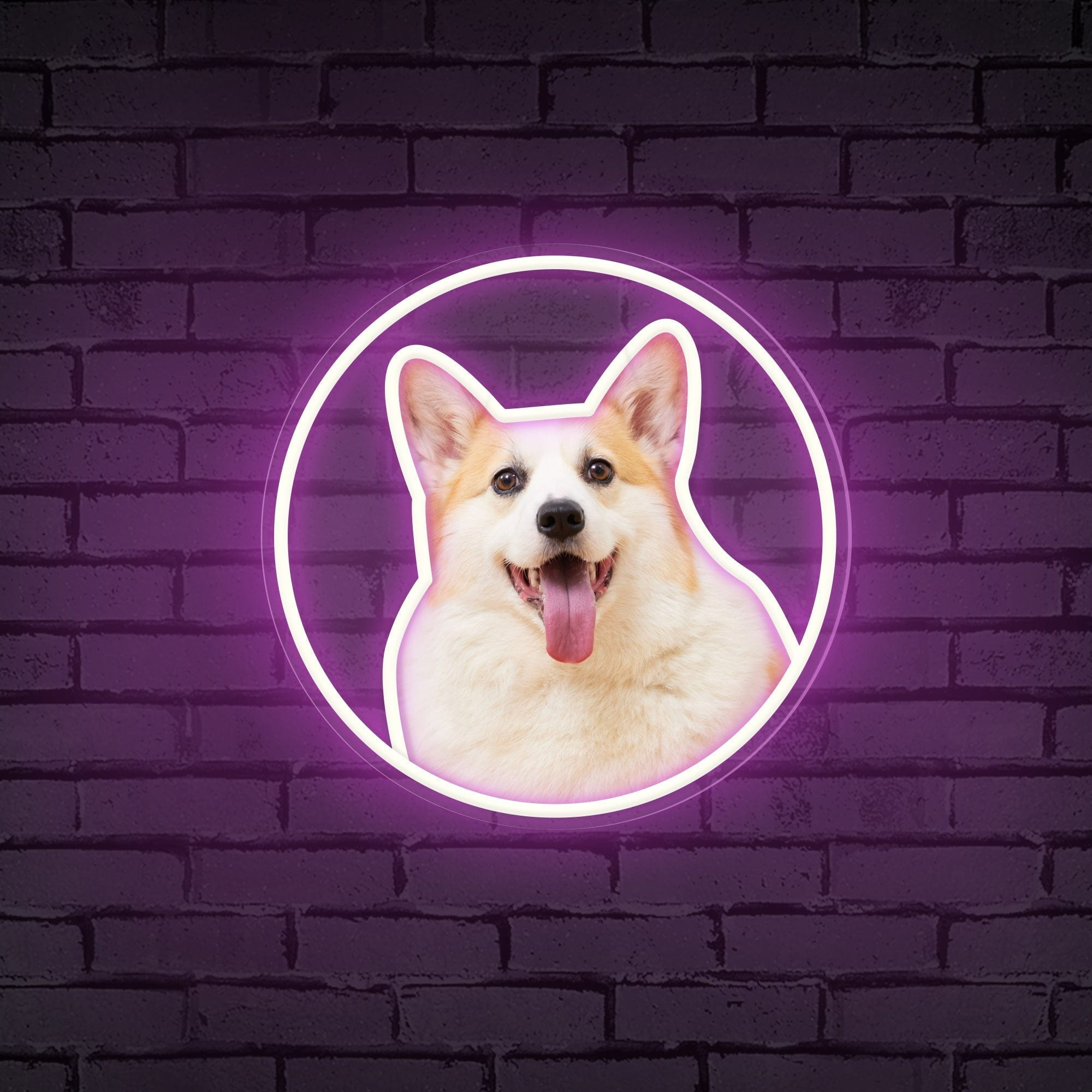 Neon Circle Portrait Personalized Neon Sign