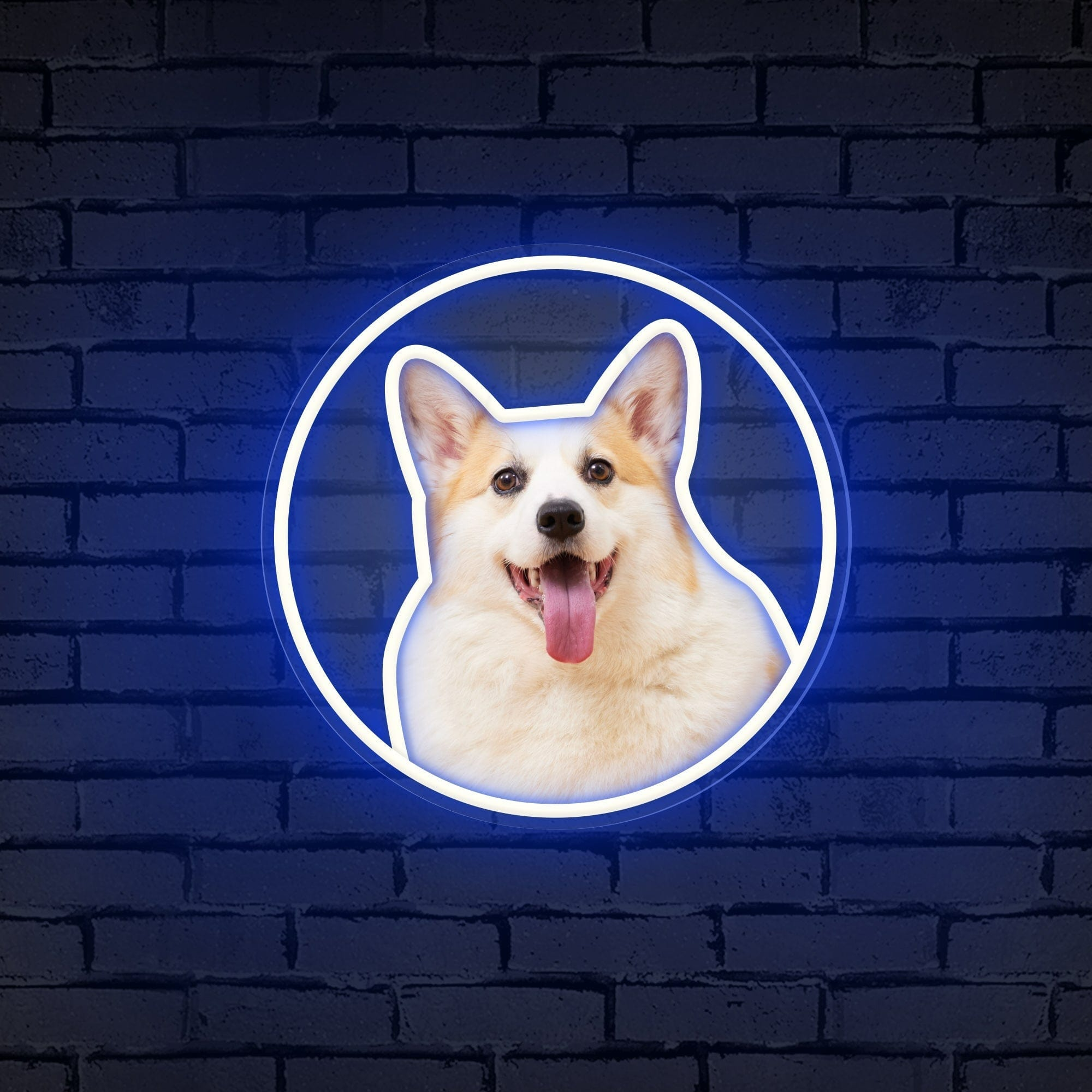 Neon Circle Portrait Personalized Neon Sign