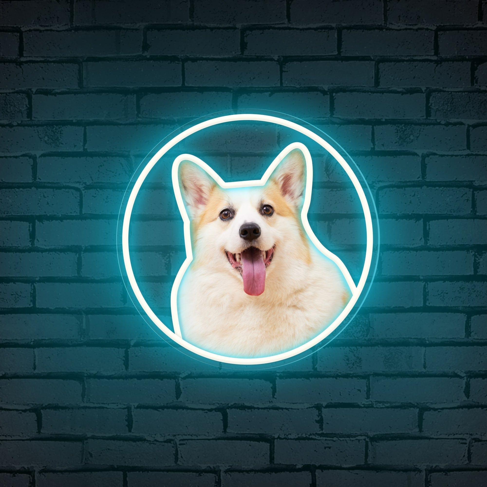 Neon Circle Portrait Personalized Neon Sign