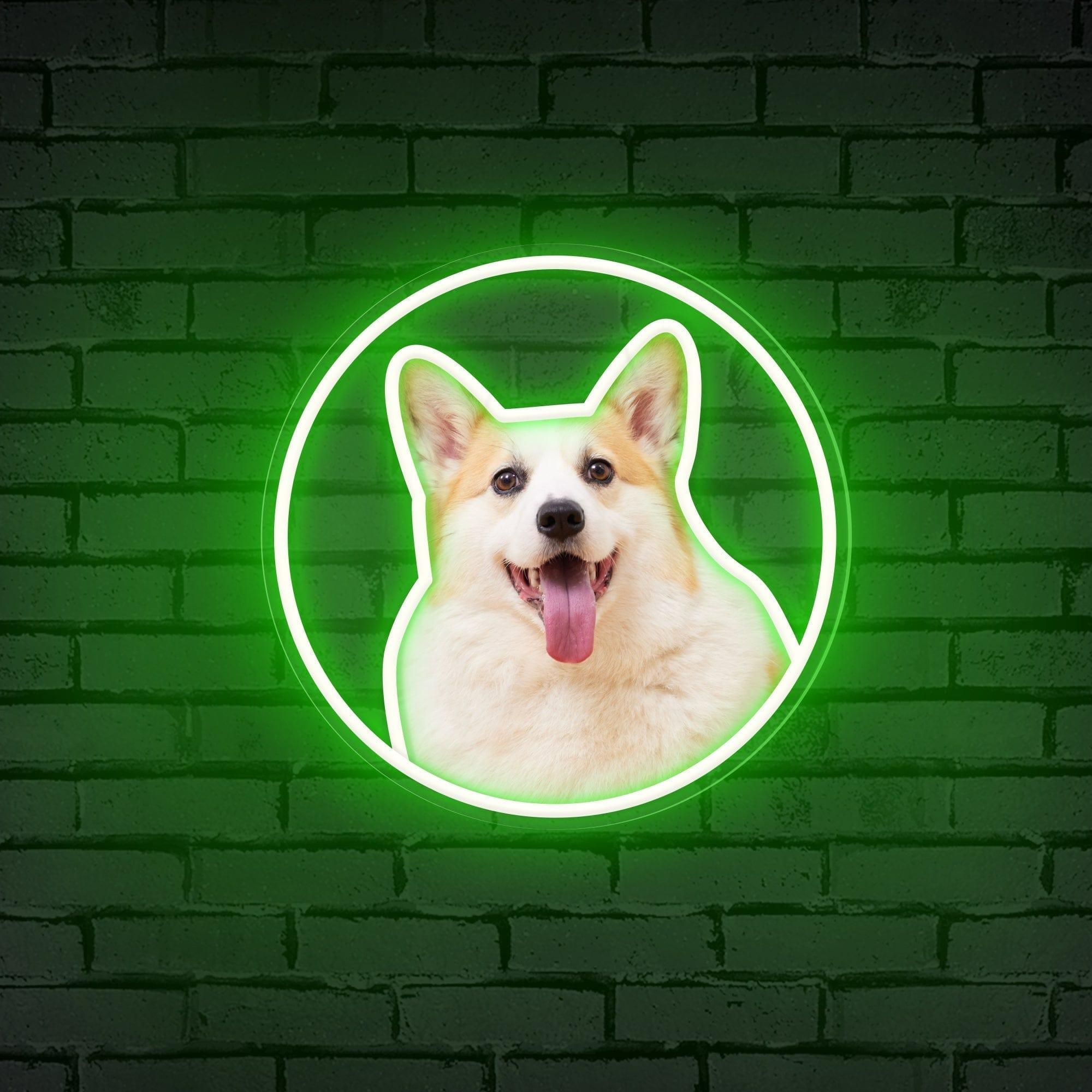 Neon Circle Portrait Personalized Neon Sign