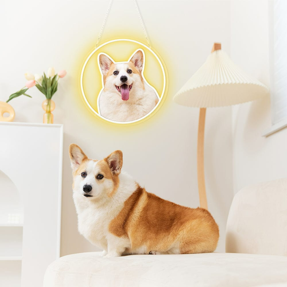 Neon Circle Portrait Personalized Neon Sign