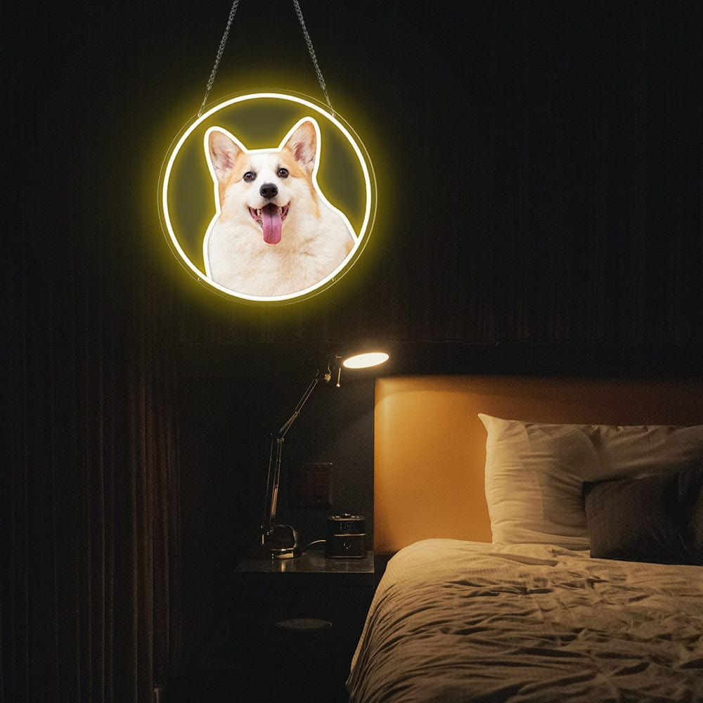 Neon Circle Portrait Personalized Neon Sign