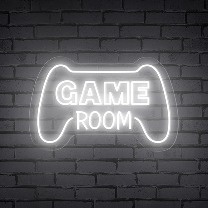 "GAME ROOM" Words Console Controller Neon Sign