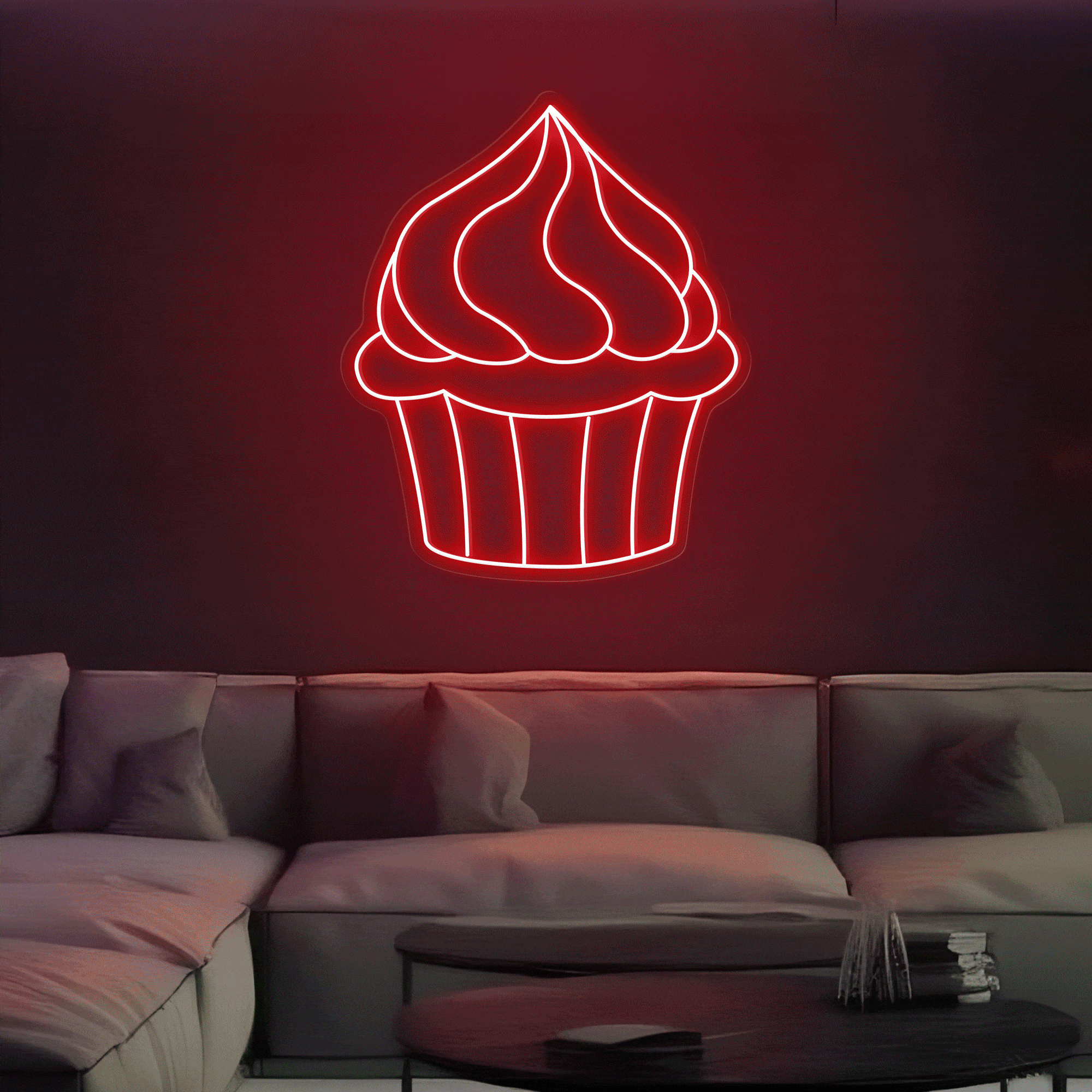 Multicolor Cupcake Magic LED Neon Sign