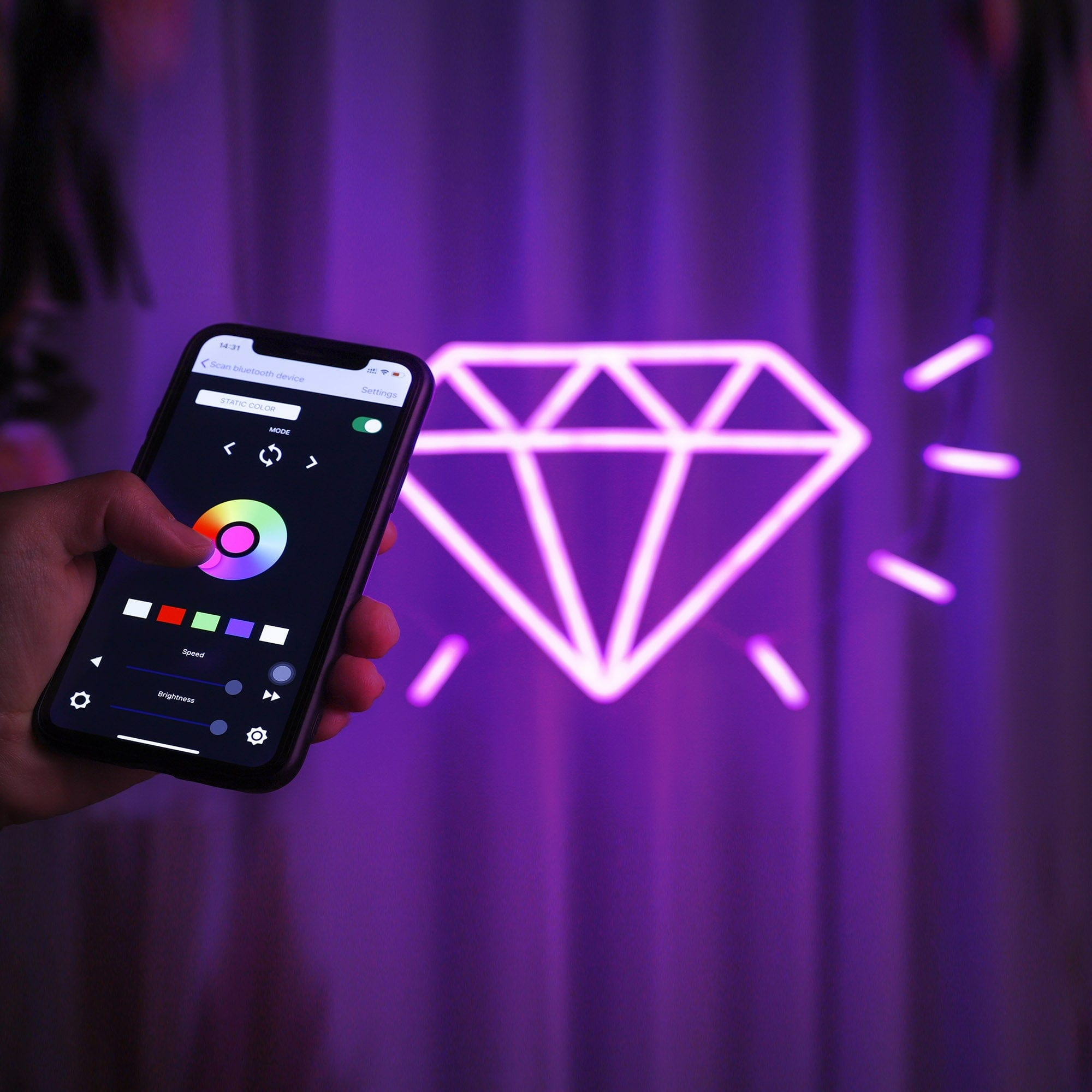 Diamond Magic LED Neon Sign for Room
