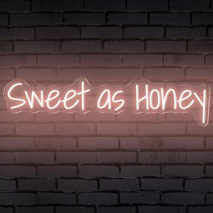 Neon Room Sign With "Sweet as Honey"