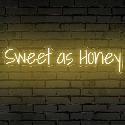 Neon Room Sign With "Sweet as Honey"