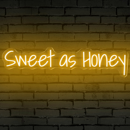 Neon Room Sign With "Sweet as Honey"