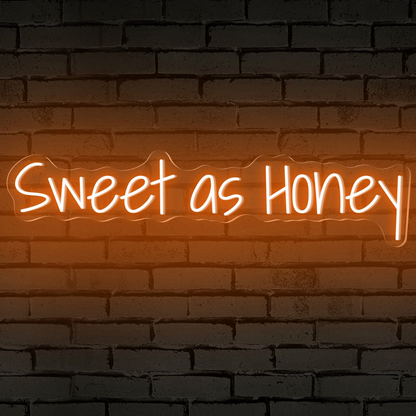 Neon Room Sign With "Sweet as Honey"