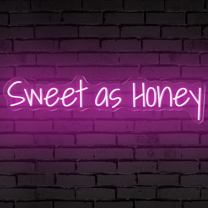 Neon Room Sign With "Sweet as Honey"