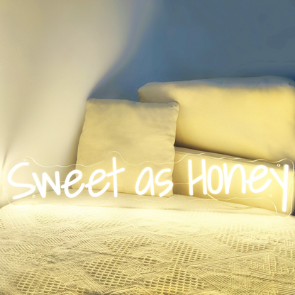 Neon Room Sign With "Sweet as Honey"